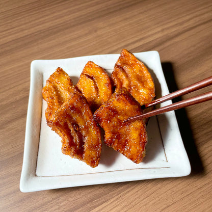 Teriyaki-style wheel-shaped gluten